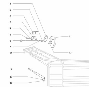 Lock bracket flattend tailgate Ape50