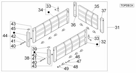 Laadbak Aluminium zijklep - Pick-up (lang) Rechts