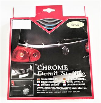 Chrome decorative trim self adhesive 21mm. x 5mtrs.