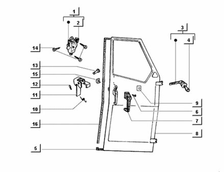 Rubber gasket in door Ape50