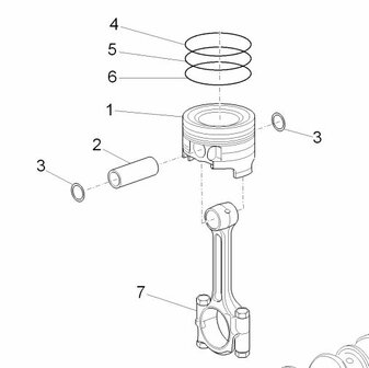 Zuiger Porter Multitech 1.3 - 2e overmaat - C -