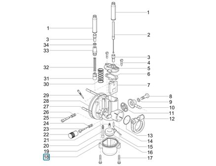 Float chamber carburettor Ape50