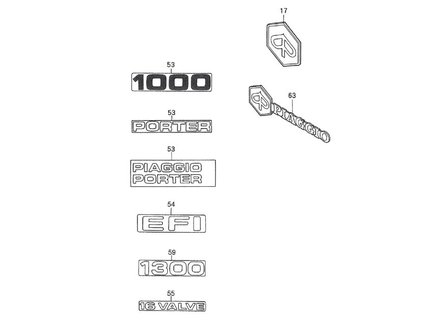 Type plate - sticker 1300 cc Daihatsu / Porter 1.3i