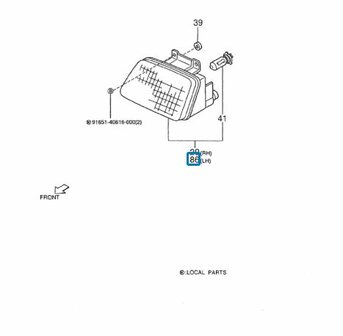 Koplamp Daihatsu / Porter zonder stelmotor  - Links 