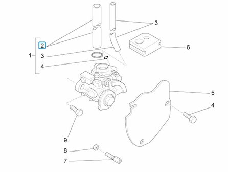 Oil Hose for oil pump (thin hose) Ape50