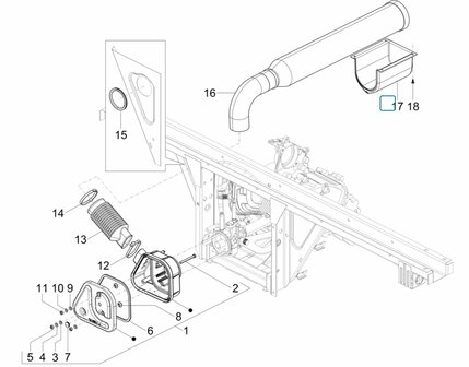 Cover inlet tube Ape50