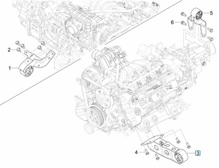 Motorsteun Porter NP6 1.5 - Links