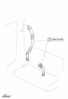 Veiligheidsgordel achterbank Porter Glass - VAN