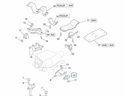 Motorsteun Daihatsu / Porter 1.3i  - Links