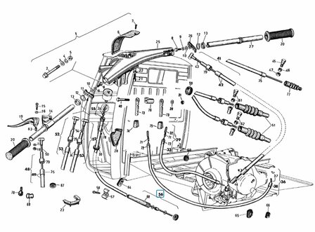 Speedometer cable Apecar P501-P601 