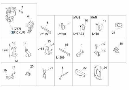 Zekeringkast Daihatsu / Porter - Pick-up Benzine en Diesel