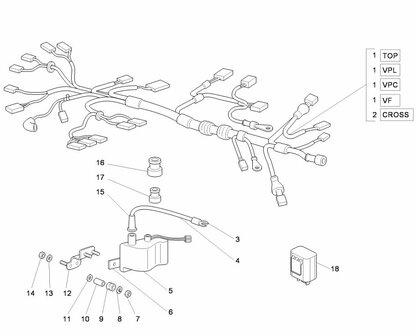 Electric wiring ape50 - model up to 07-2011