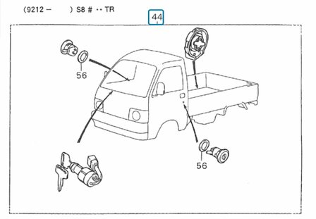 Sloten set Daihatsu / Porter Pick-up - Benzineversie