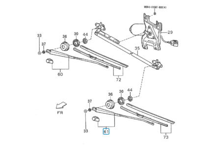 Wisserarm voorruit Daihatsu / Porter - Links