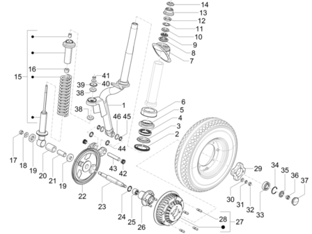 Wheel nut Ape50 EU4 + Calessino 200 EU2 + EU4