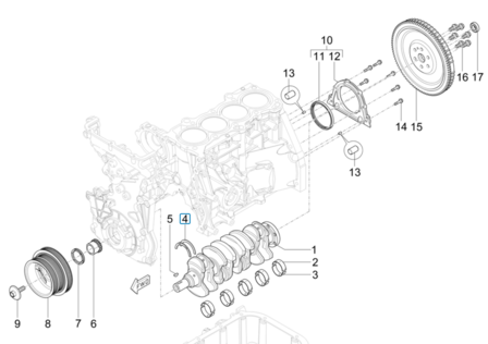 Crankshaft bearing lock / retaining ring - cranckshaft bearings Porter Multitech 1.3 E6 + Porter NP6 1.5