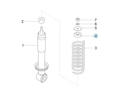 Rubber ring on shock absorber Ape 50 + Ape Classic + ApeTM + Calessino Diesel