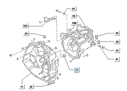 Oil seal input shaft gearbox Daihatsu / Porter 1.3i + 1.4D