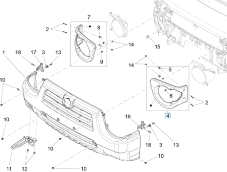 Headlight cover Quargo - Left