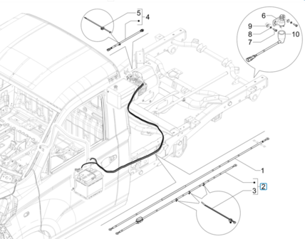 Aansluitkabel hydrauliekpomp kiepbak Porter NP6 1.5 - Plus kabel - Enkellucht