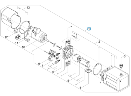 Hydrauliekpomp unit hefcilinder kiepbak Porter NP6 1.5 - Kipper - Dubbellucht 