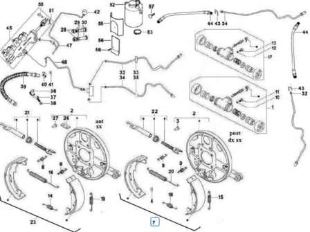 Remschoen set achterzijde Ape Classic + Calessino - Links 