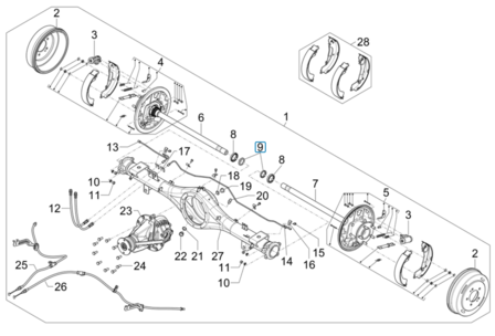 Spacer ring achteras - steekas Porter NP6 1.5 - Enkellucht