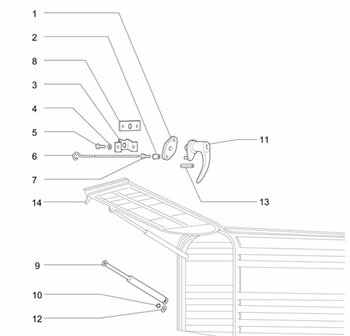 Lock bracket tailgate Ape50