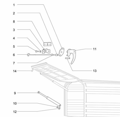 Lock bracket flattend tailgate Ape50