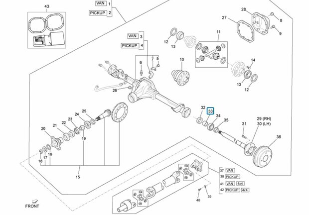 Vulring op steekas Daihatsu / Porter Benzine en Diesel