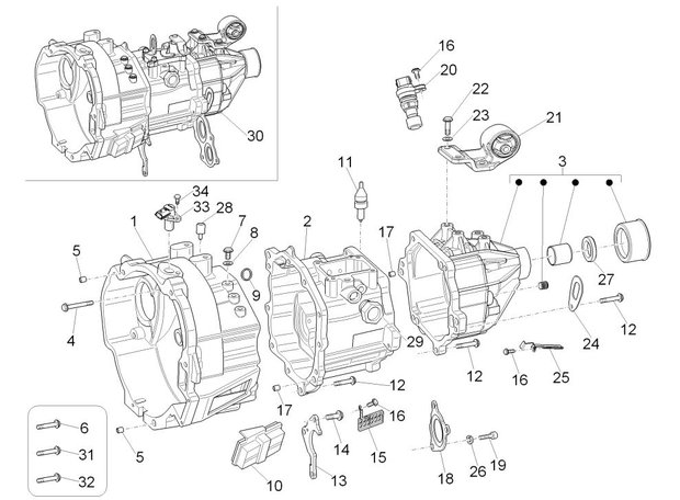 Versnellingsbaksteun Porter Multitech 1.3 E5 + D120 1.2 Diesel