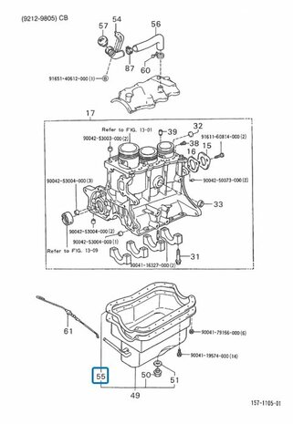 Carterpan pakking Daihatsu / Porter 1.0