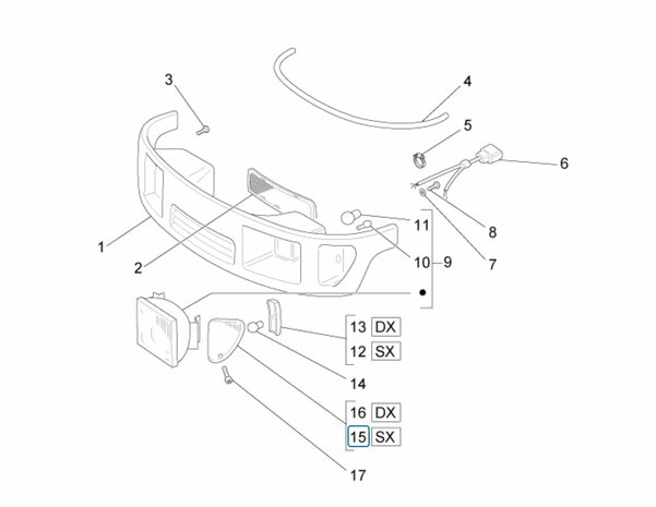 Turn indicator glass Ape50 - Left