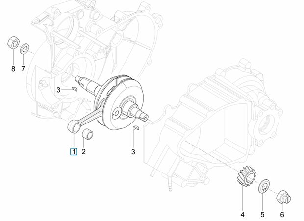 Crankshaft Ape50 