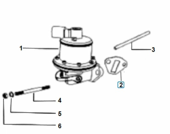 Gasket fuel pump housing Ape Classic 400 EU2 Diesel - 0.5mm