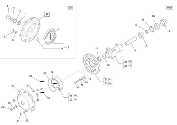 Front brake drum Ape50 - SALE