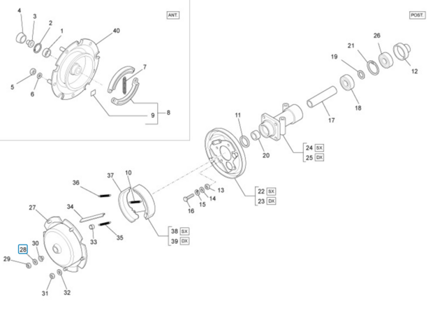 Ring under rear axle nut Ape50