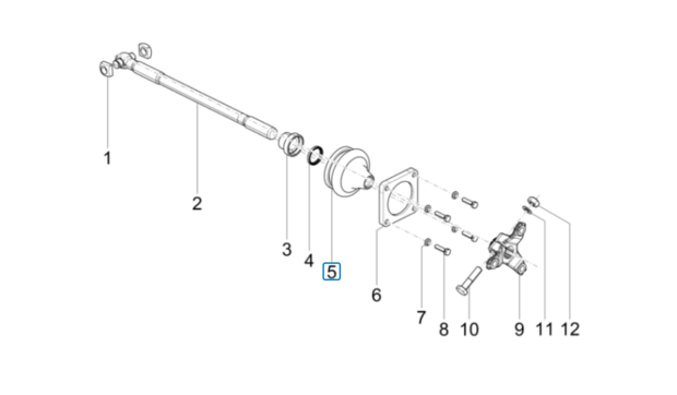 Driveshaft protection cover  ApeTM + Vespacar P2 + Calessino 200 + Ape Classic 400 + Apecar P501-P601 