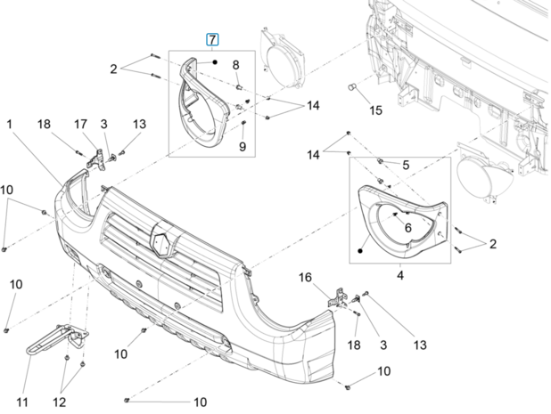 Headlight cover Quargo - Right