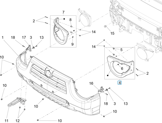 Headlight cover Quargo - Left