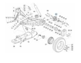 Aandrijfas rubber Calessino 200 EU2 + EU4 + Ape Classic 400 EU4 - AKTIE