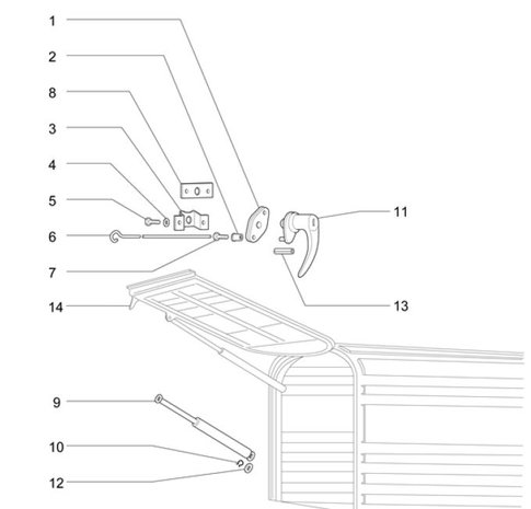 Tie rod tailgate Ape50